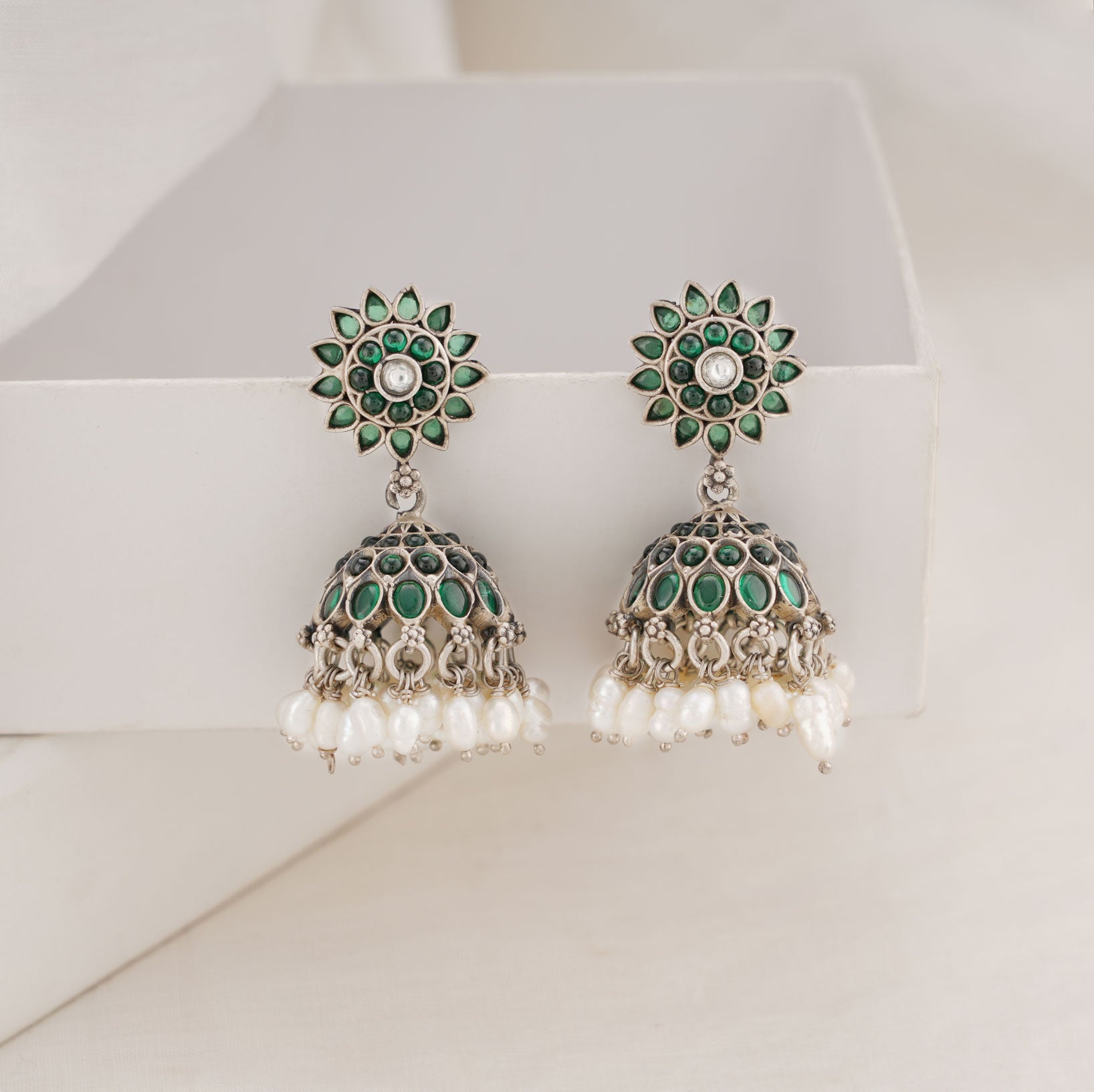 Oxidised jhumkas online shopping Clearance