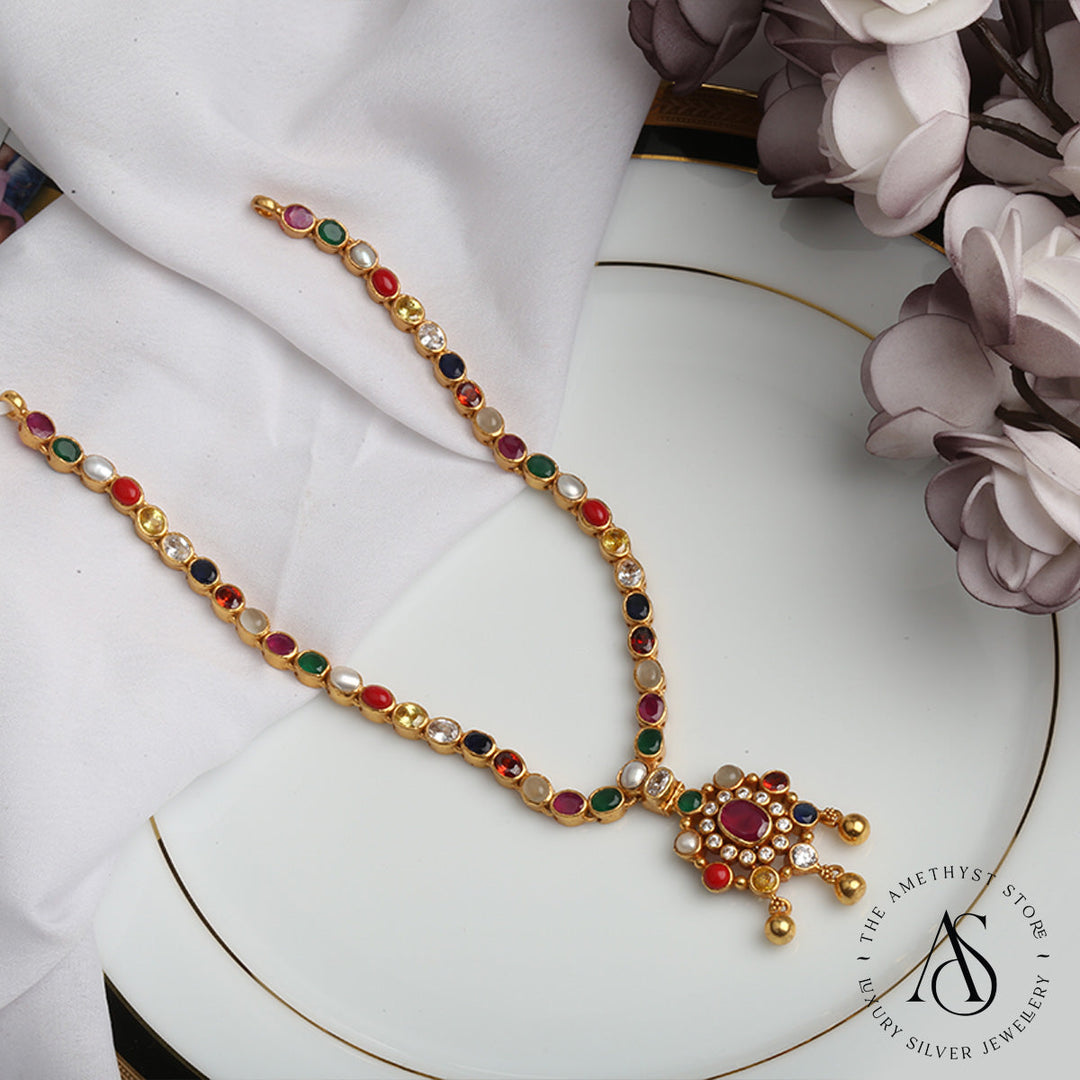 Beau ideal Navarathna Necklace