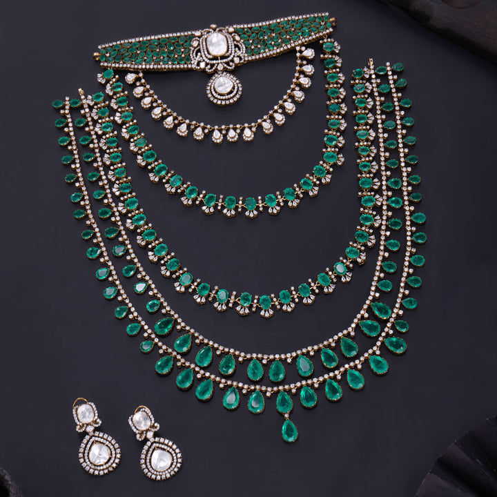Layer Moissanite Long Necklace Set