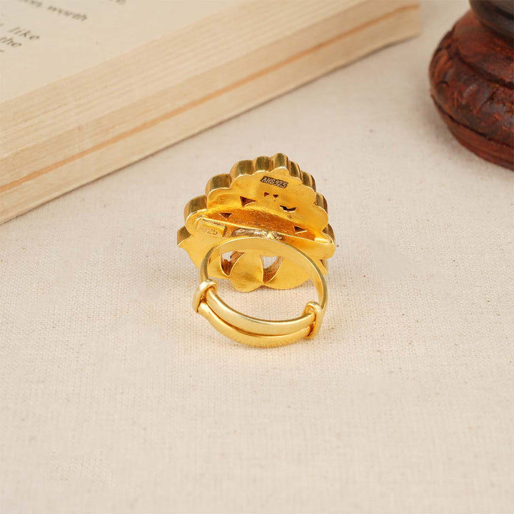 Aesthetic Kundan Ring