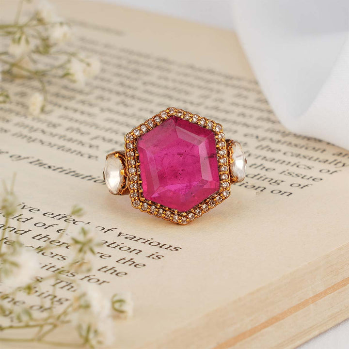 Pretty Pink Victorian Ring