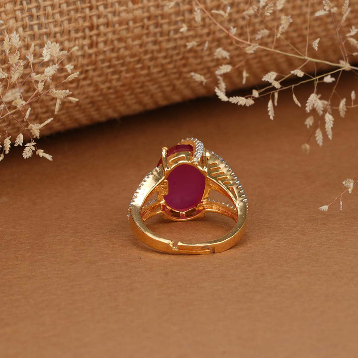 Cute Pink Diamond Design Ring