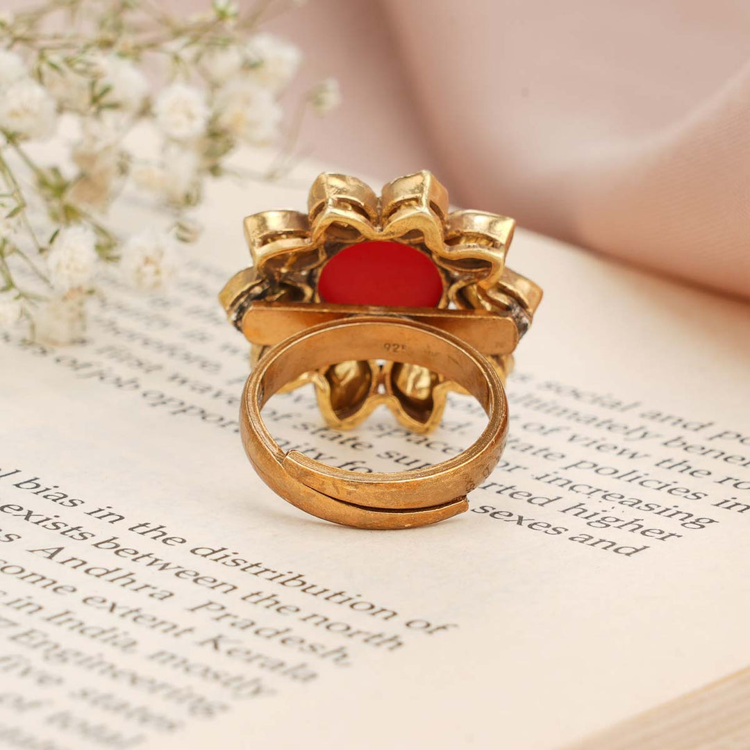 Fallen floral Victorian Ring