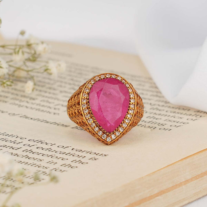 Gorgeous Pink Victorian Ring