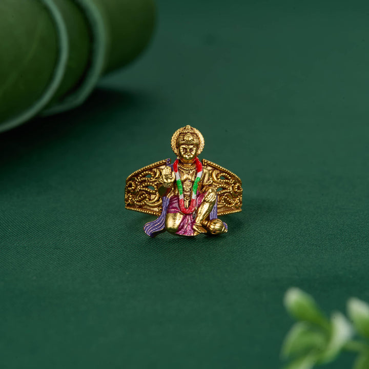 God Hanuman 3D Spl Men's Ring