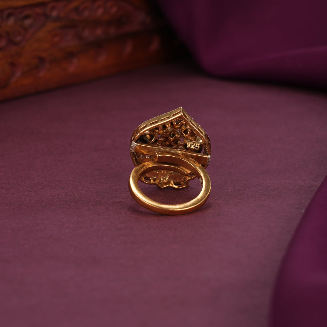 Lotus Moissanite Ring