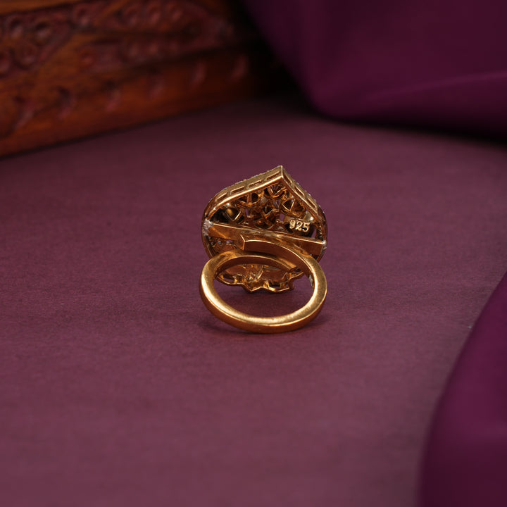 Lotus Moissanite Ring