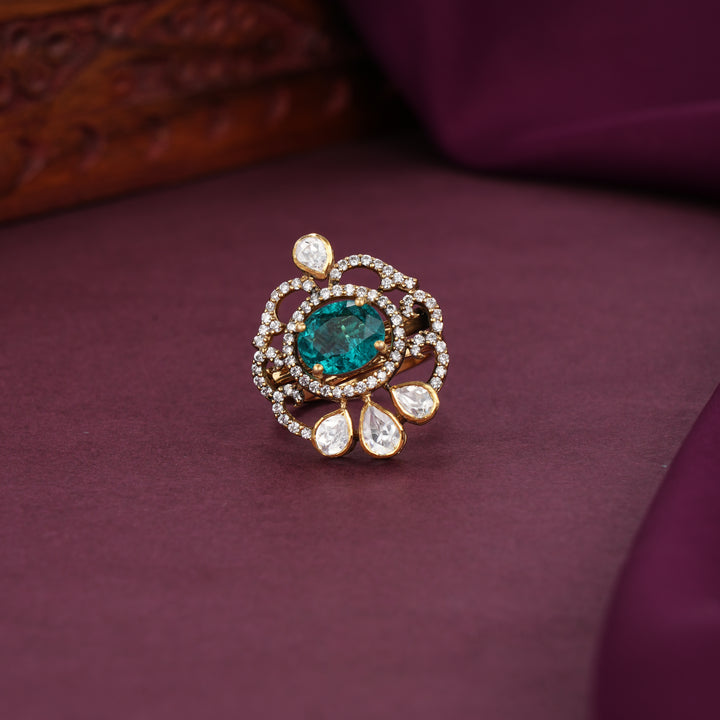 Glittering Moissanite Ring