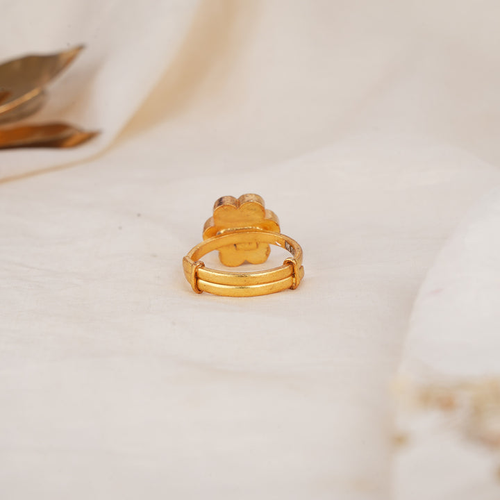 Floral Kundan Ring