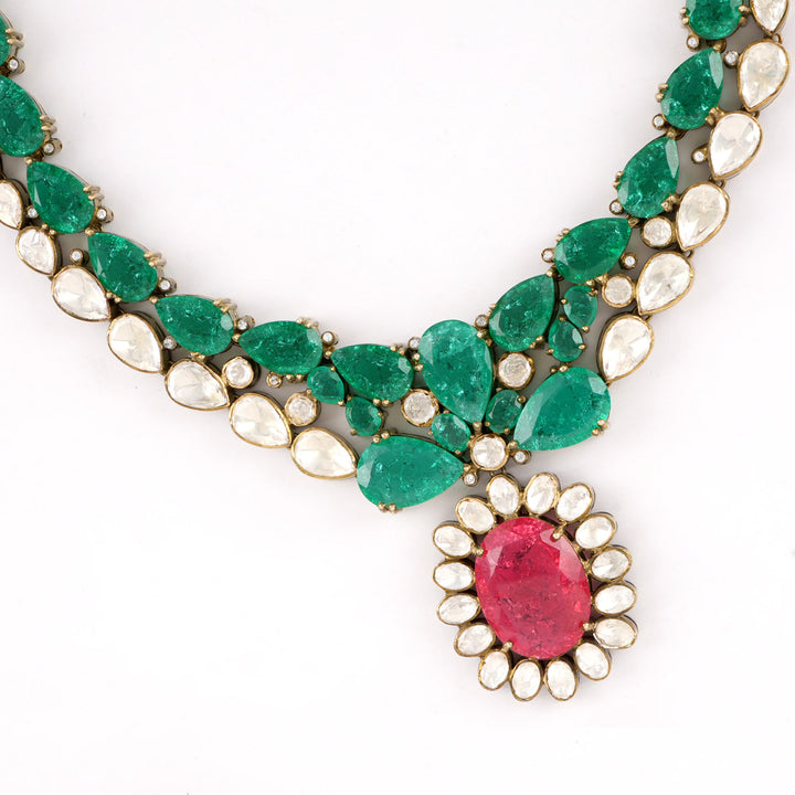 Sparkling Short Necklace Set