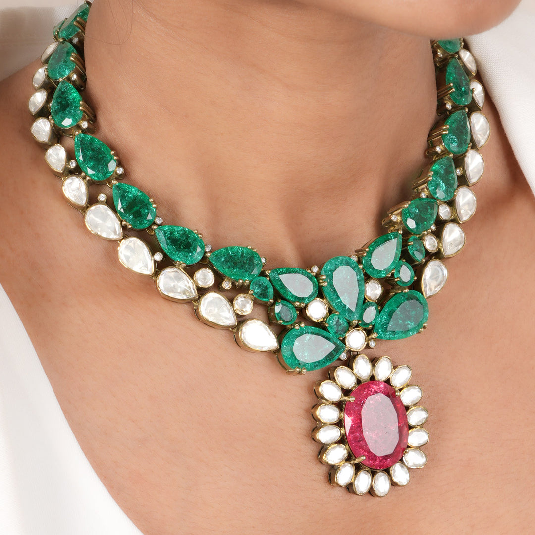 Sparkling Short Necklace Set