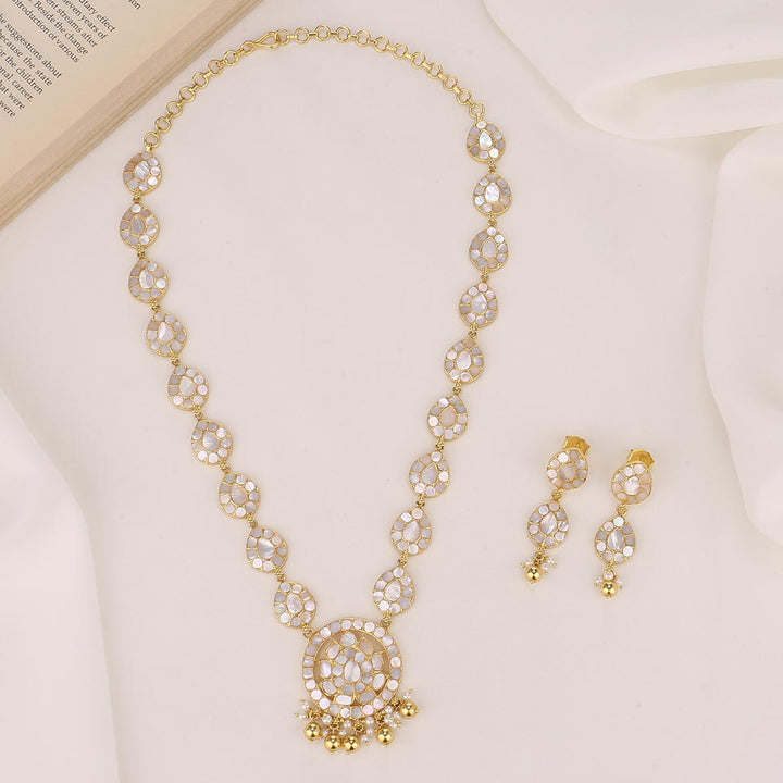 Glittering Long Necklace Set