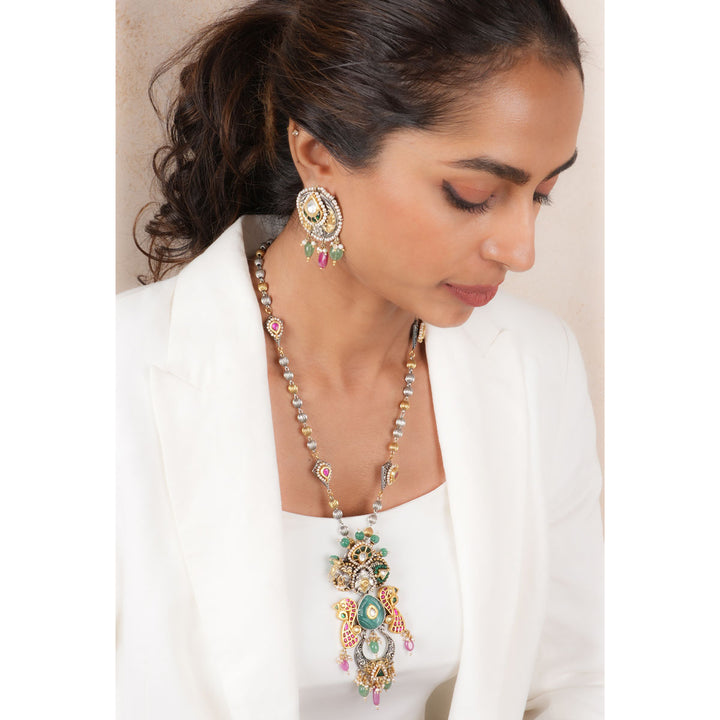 Golden Earth Crown Necklace Set