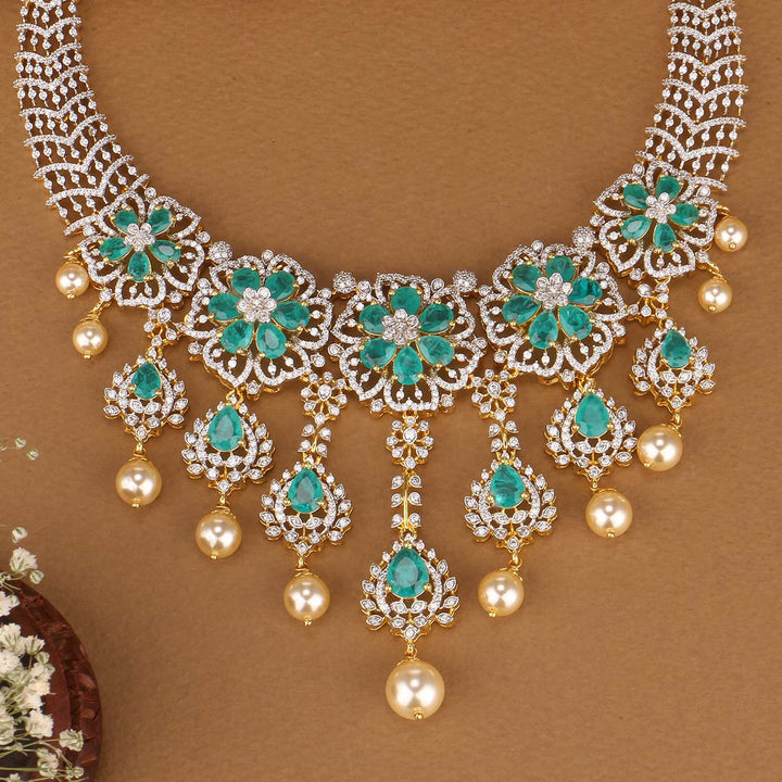 Floral Drops Avikam Short Necklace Set
