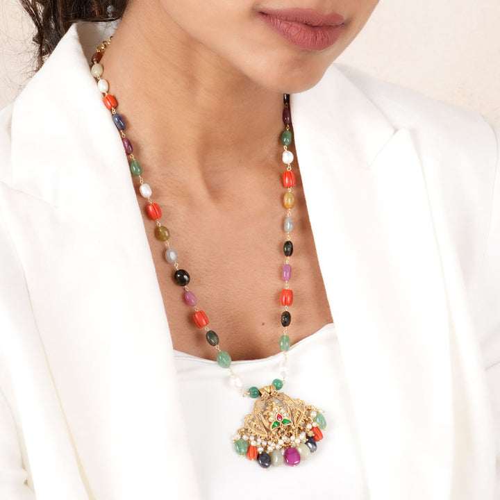 Unisha Multi Colour Long Necklace