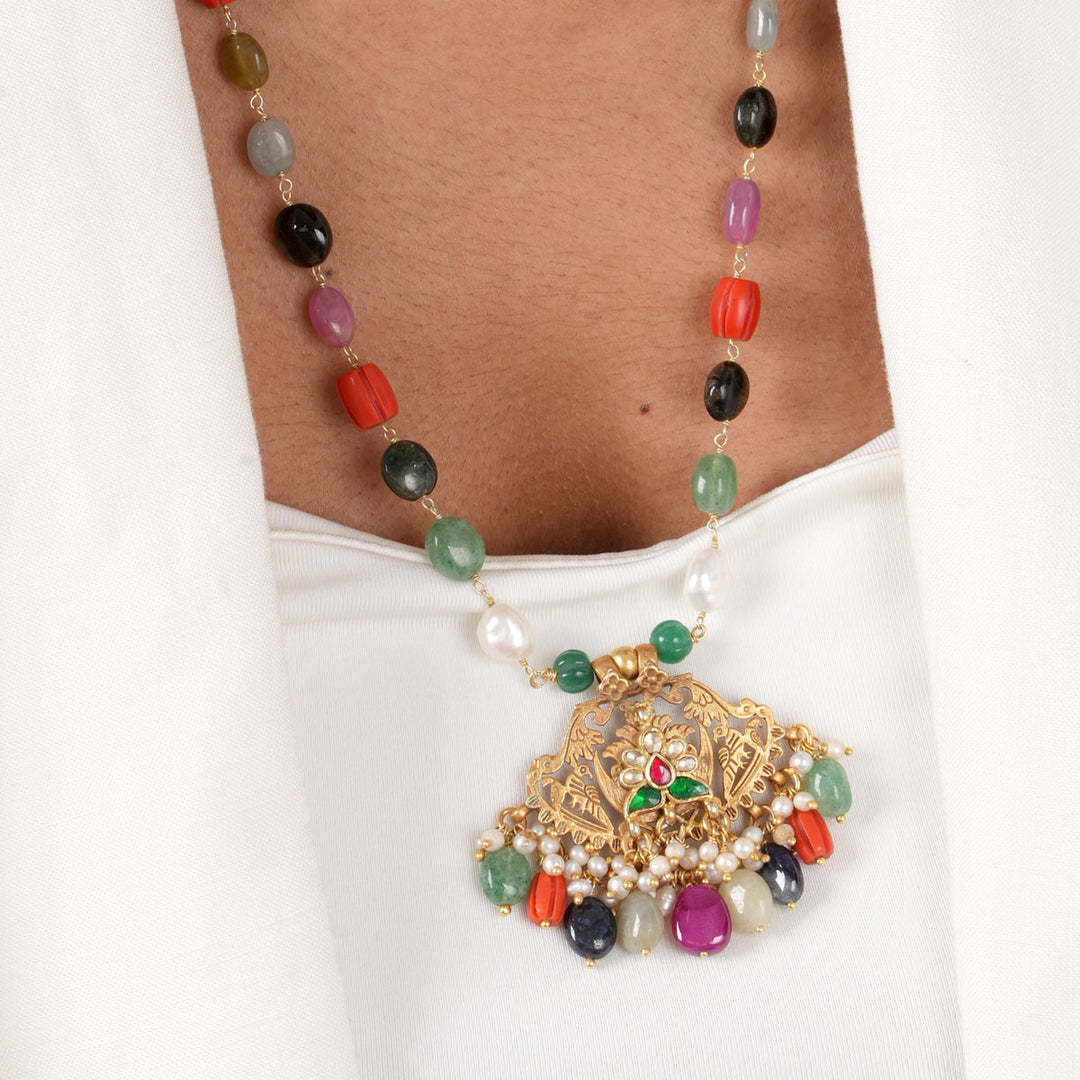 Unisha Multi Colour Long Necklace