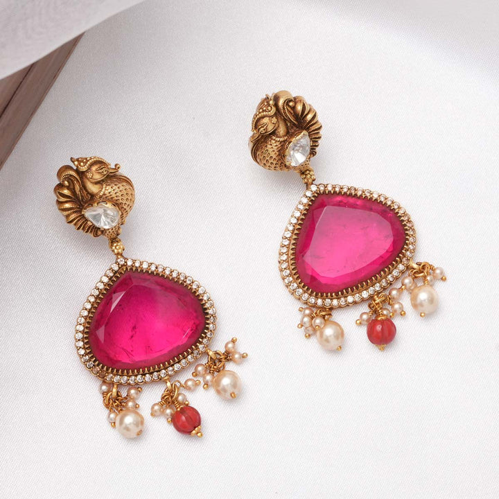 Elites Pink Short Necklace Set