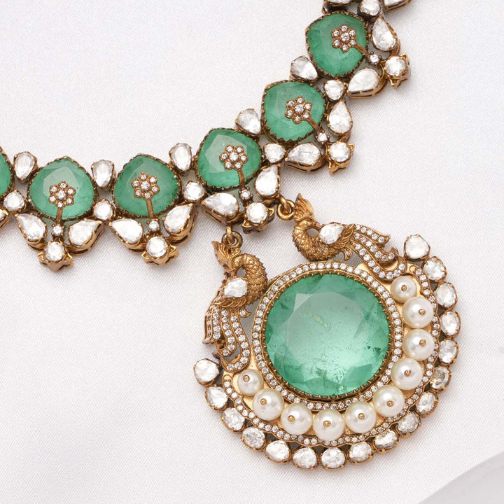 Peacock Short Necklace Set