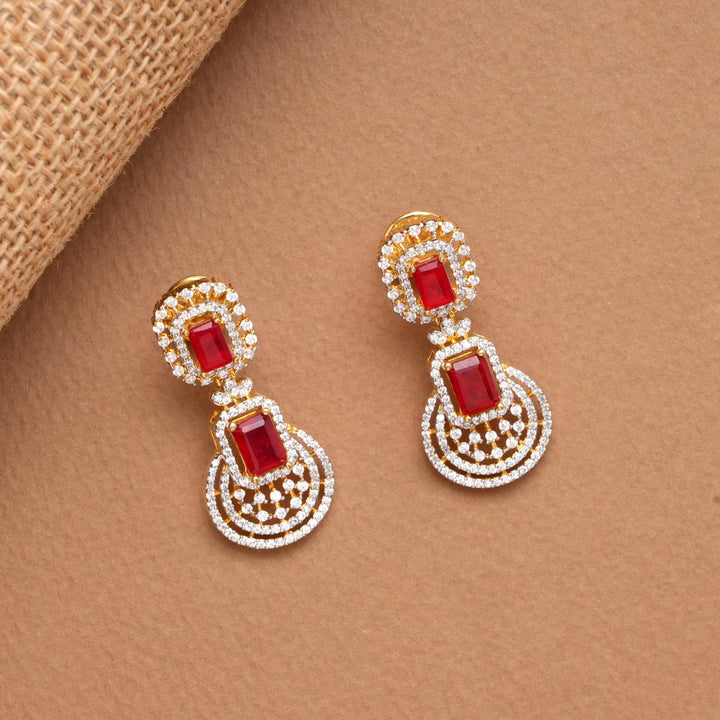 Wavy Red Avikam Necklace Set