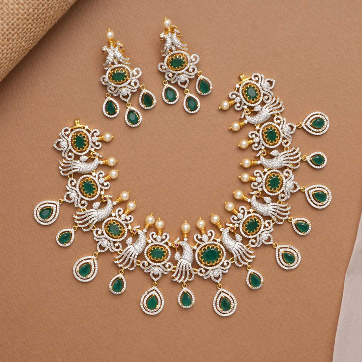 Unique Peacock Avikam Necklace Set