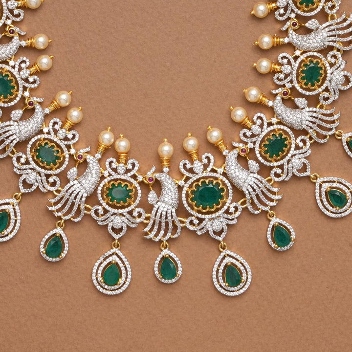 Unique Peacock Avikam Necklace Set