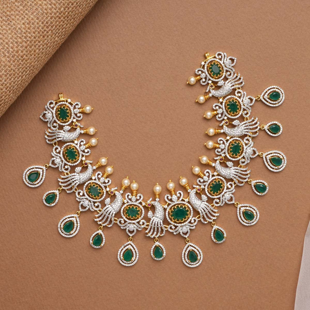 Unique Peacock Avikam Necklace Set