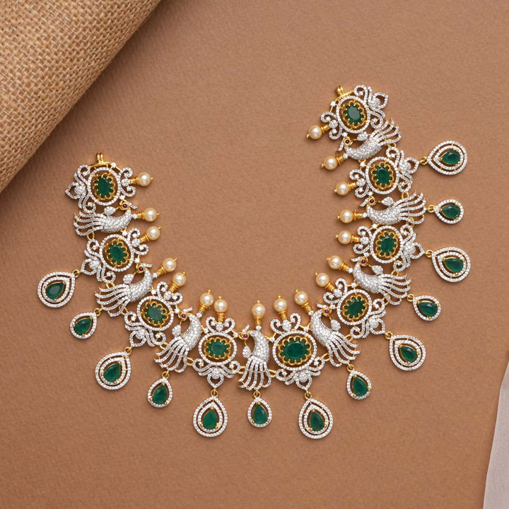 Unique Peacock Avikam Necklace Set