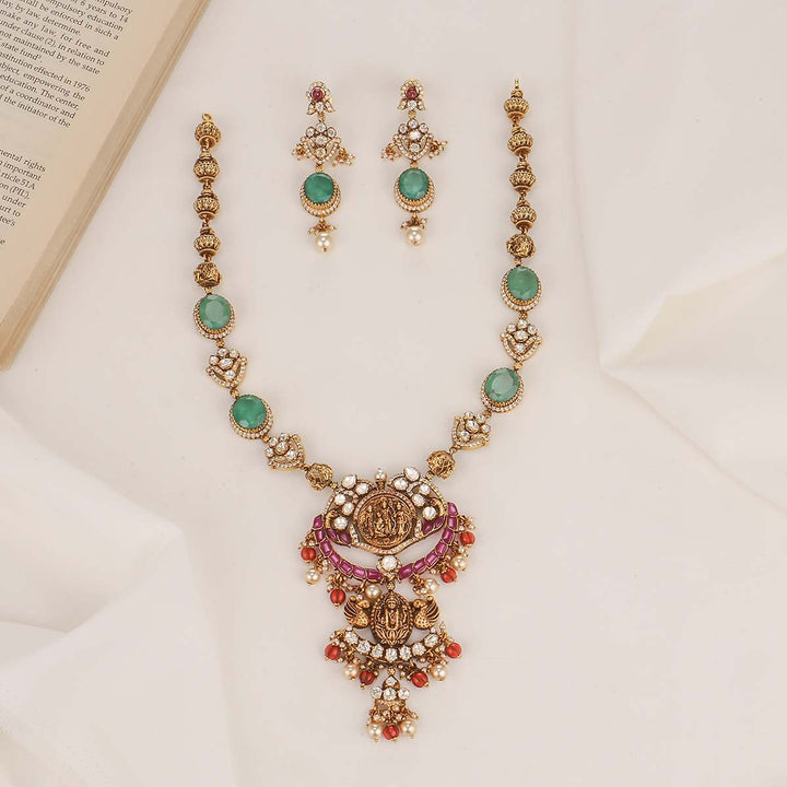 Glittering Deep Nagas Long Necklace Set
