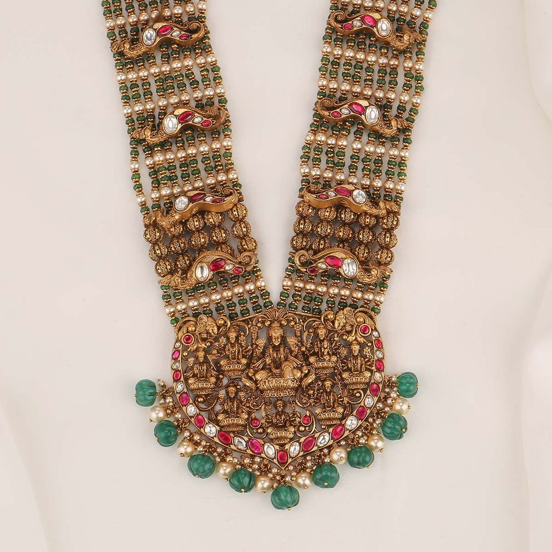 Glowing God Lakshmi Nagas Long Necklace