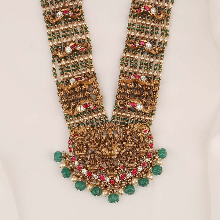 Glowing God Lakshmi Nagas Long Necklace