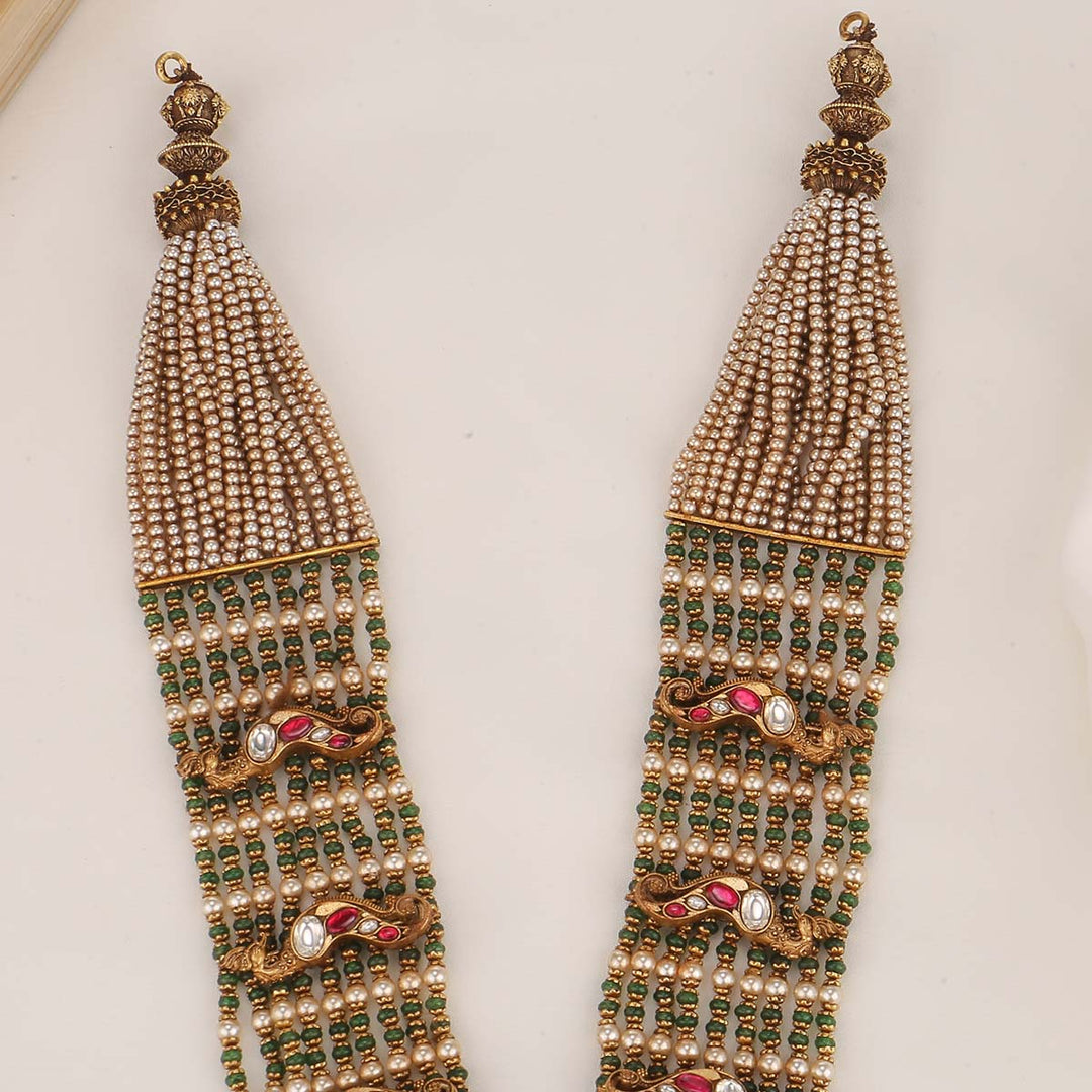 Glowing God Lakshmi Nagas Long Necklace