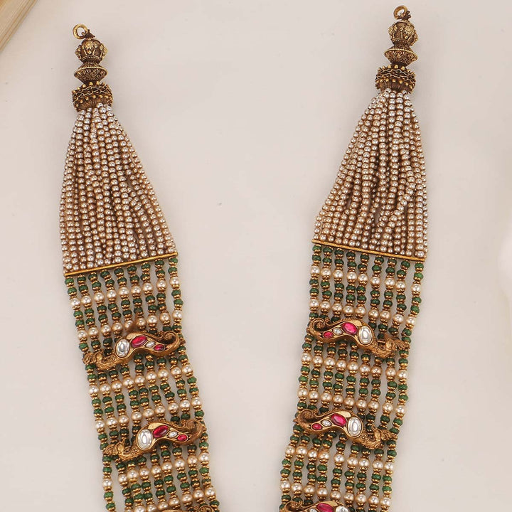 Glowing God Lakshmi Nagas Long Necklace