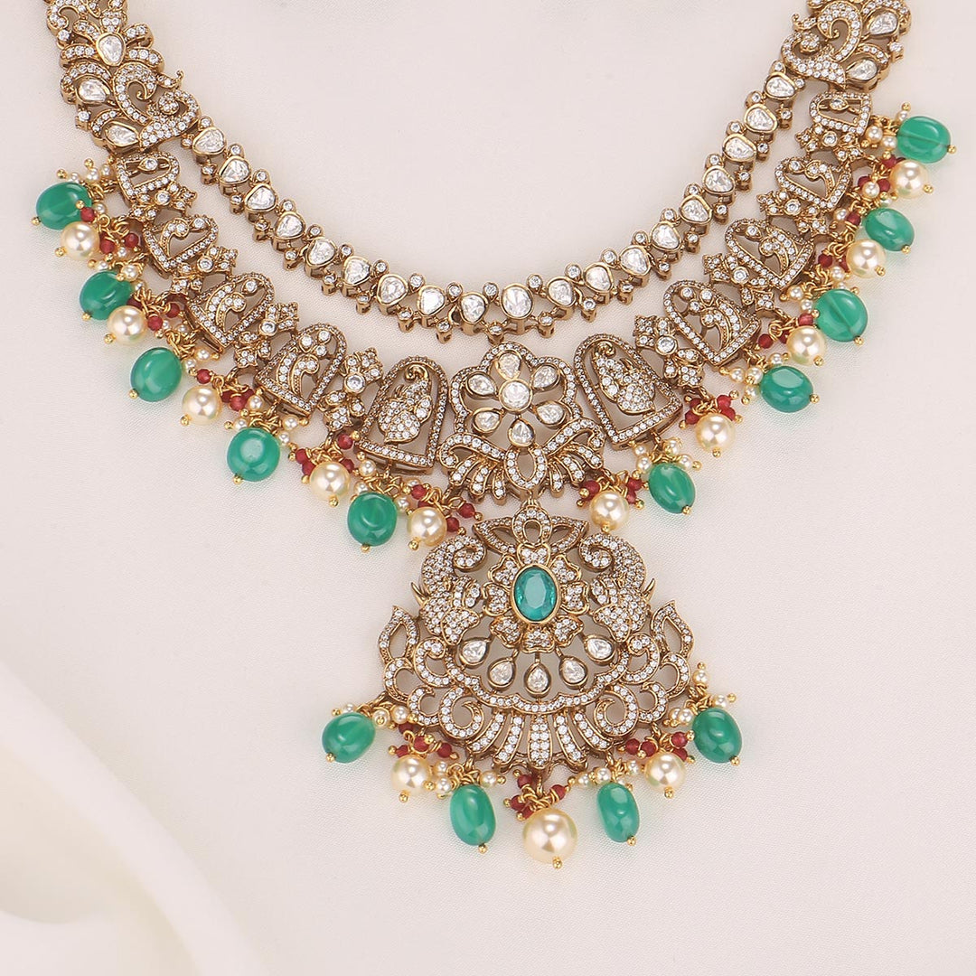Unaishali Victorian Short Necklace Set