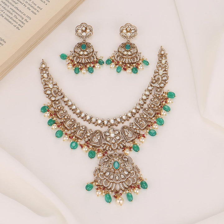 Unaishali Victorian Short Necklace Set