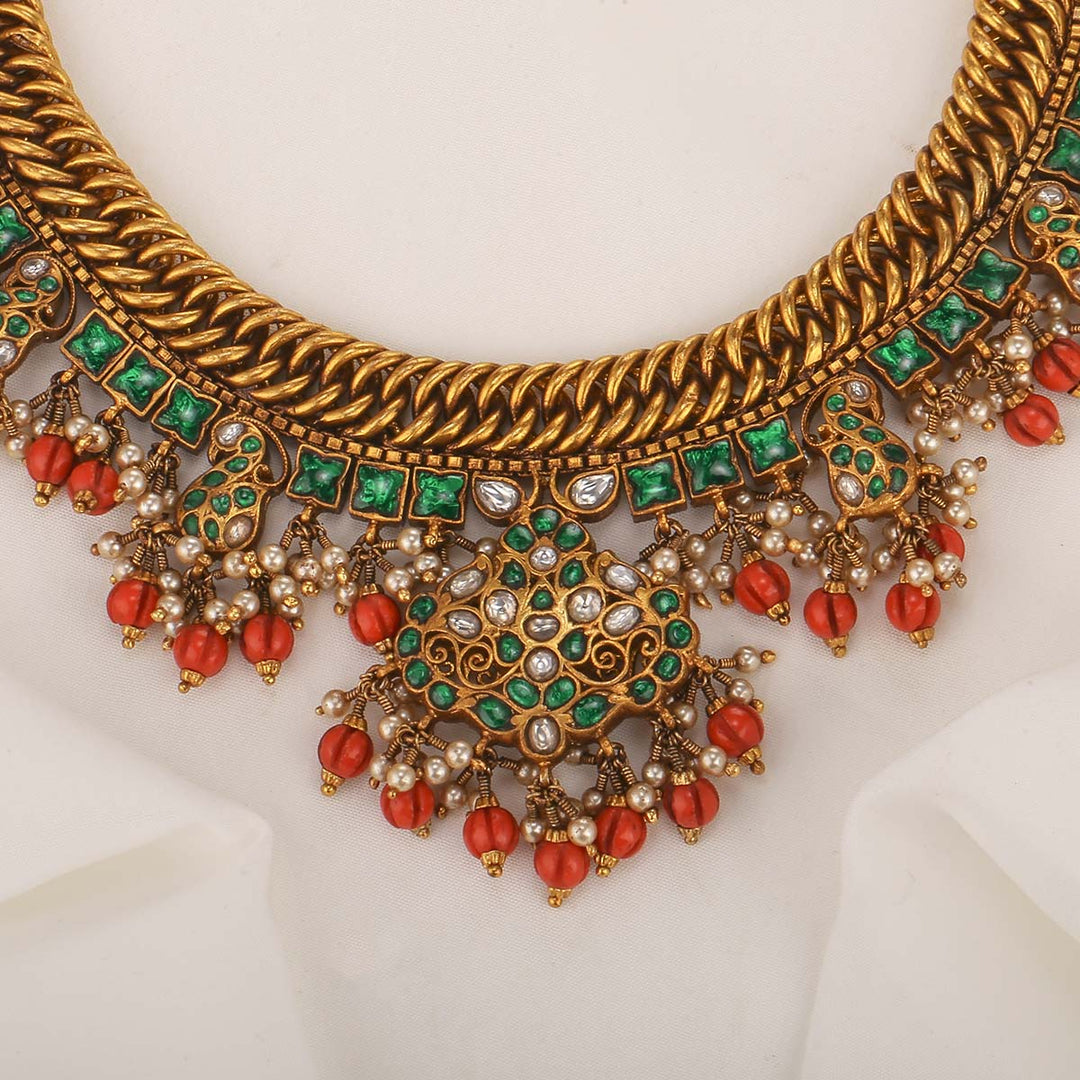 Dhekshali Reversible Nagas Short Necklace