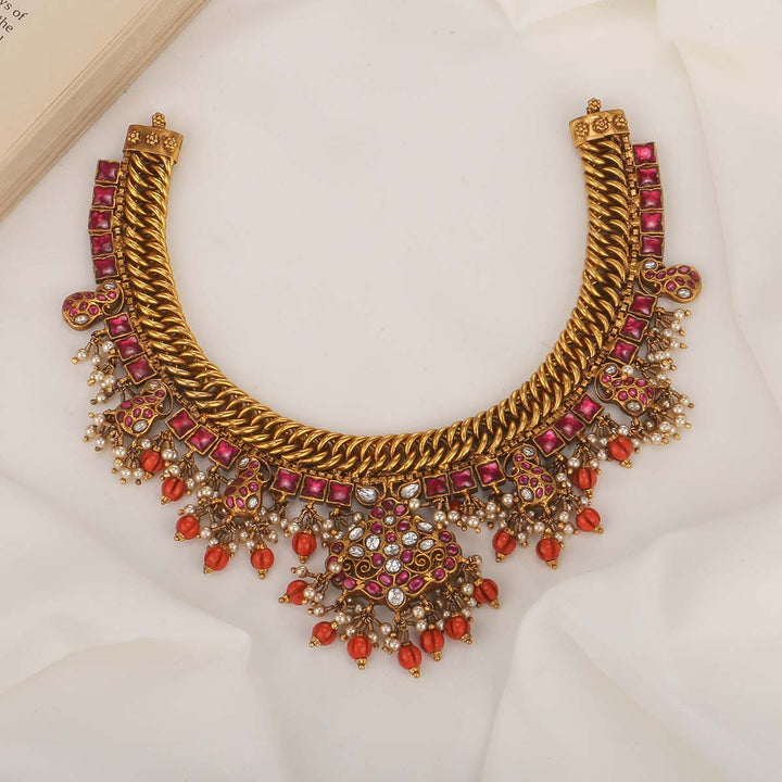 Dhekshali Reversible Nagas Short Necklace