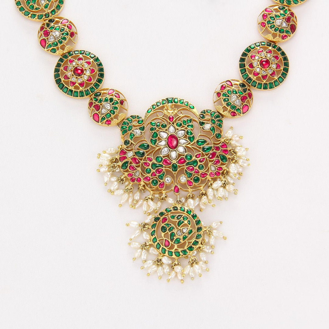 Luminous Kundan Long Necklace Set