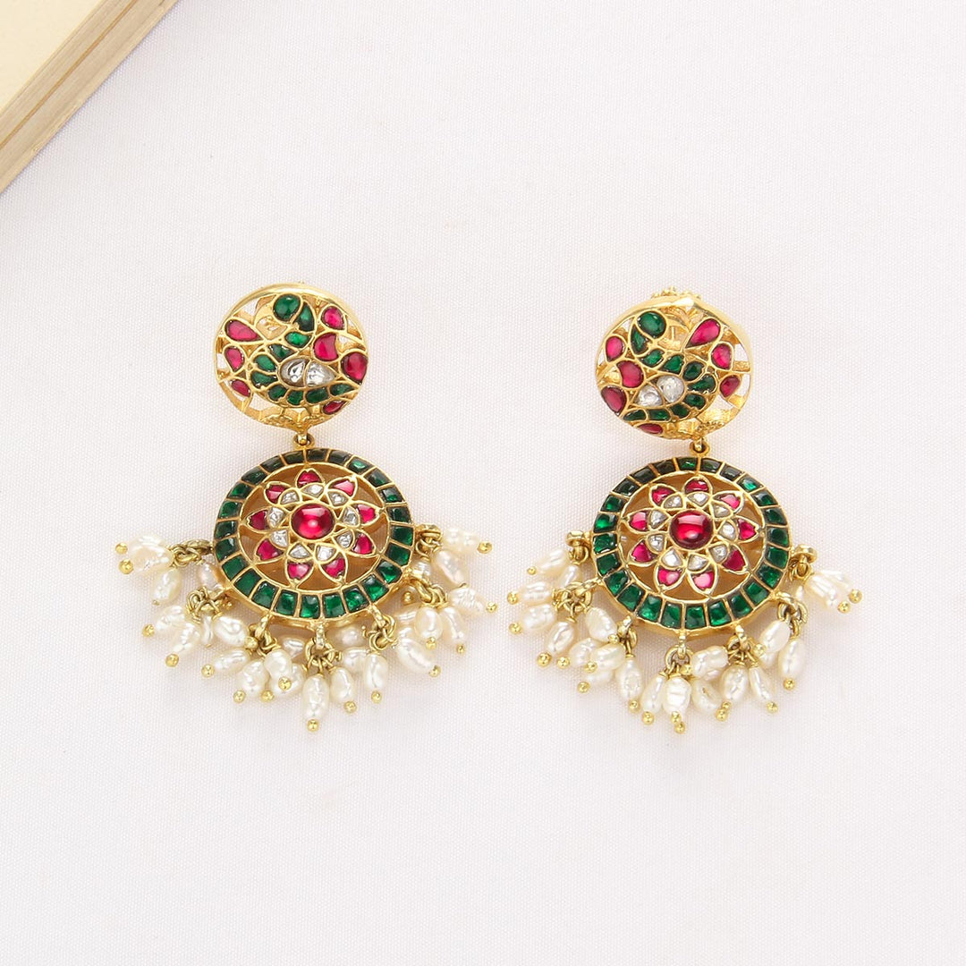 Luminous Kundan Long Necklace Set