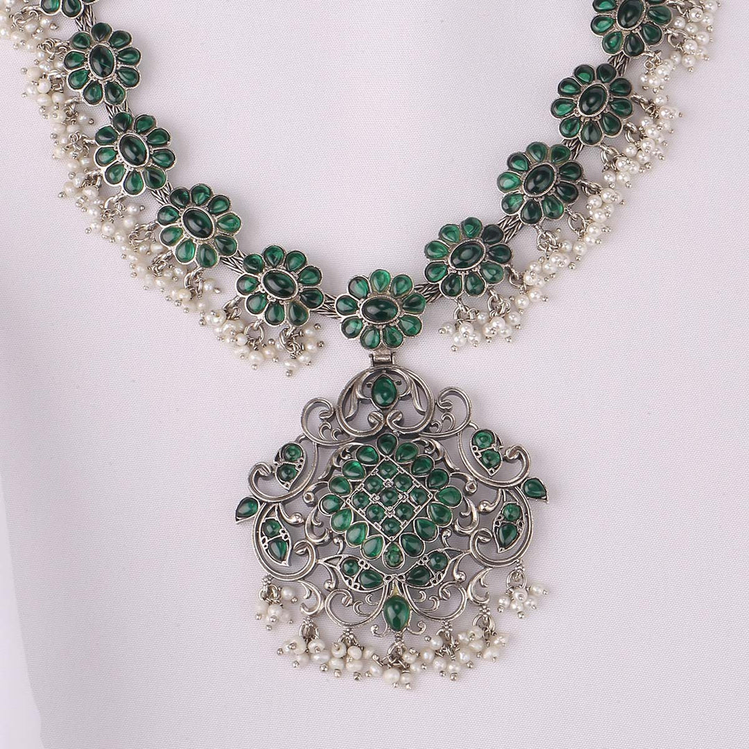 Tenishasri Oxidised Long Necklace