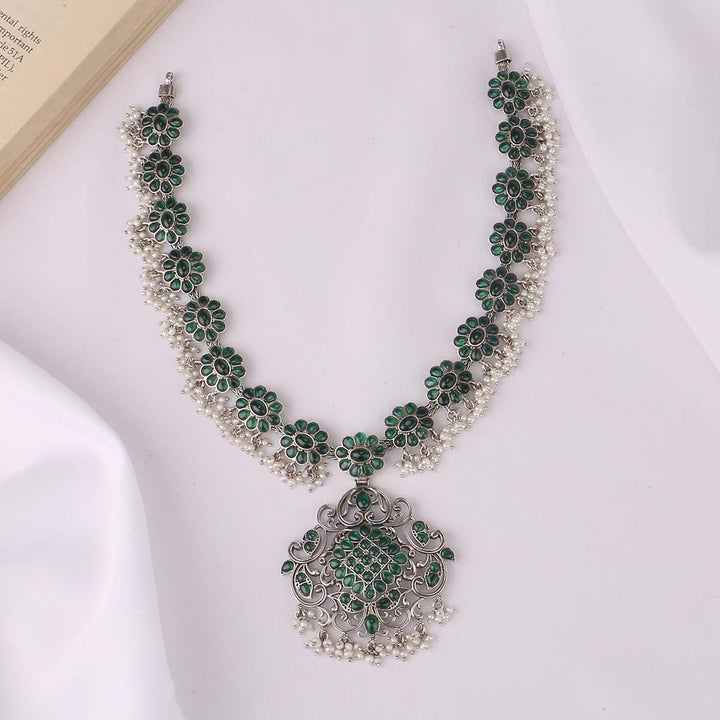 Tenishasri Oxidised Long Necklace