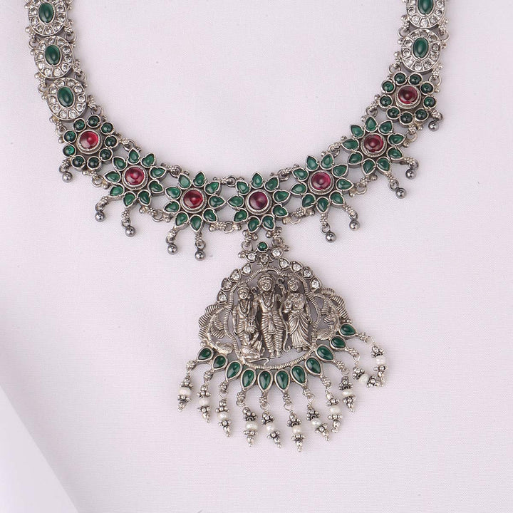 Divine Ramsita Oxidised Short Necklace
