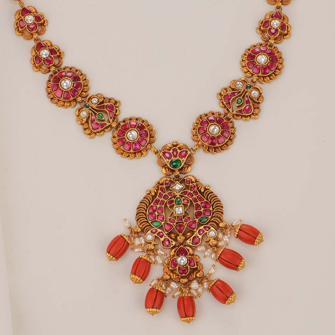 Indhuka Kundan Long Necklace
