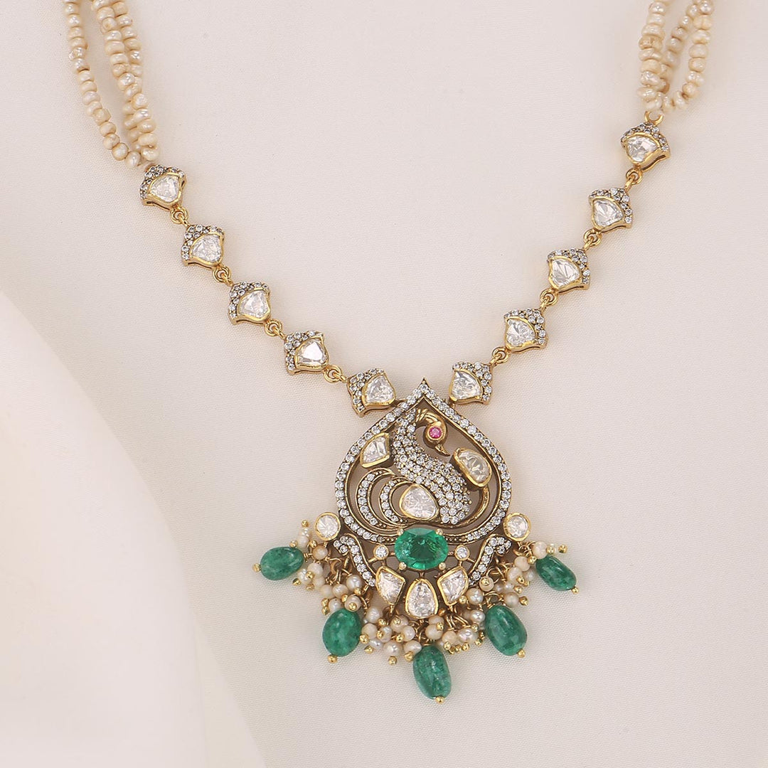 Jeshithasri Victorian Long Necklace set