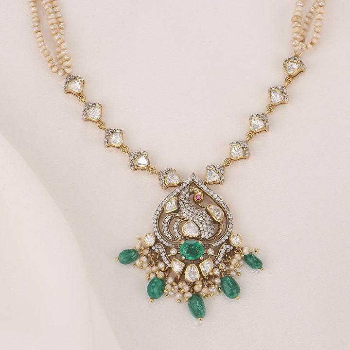Jeshithasri Victorian Long Necklace set