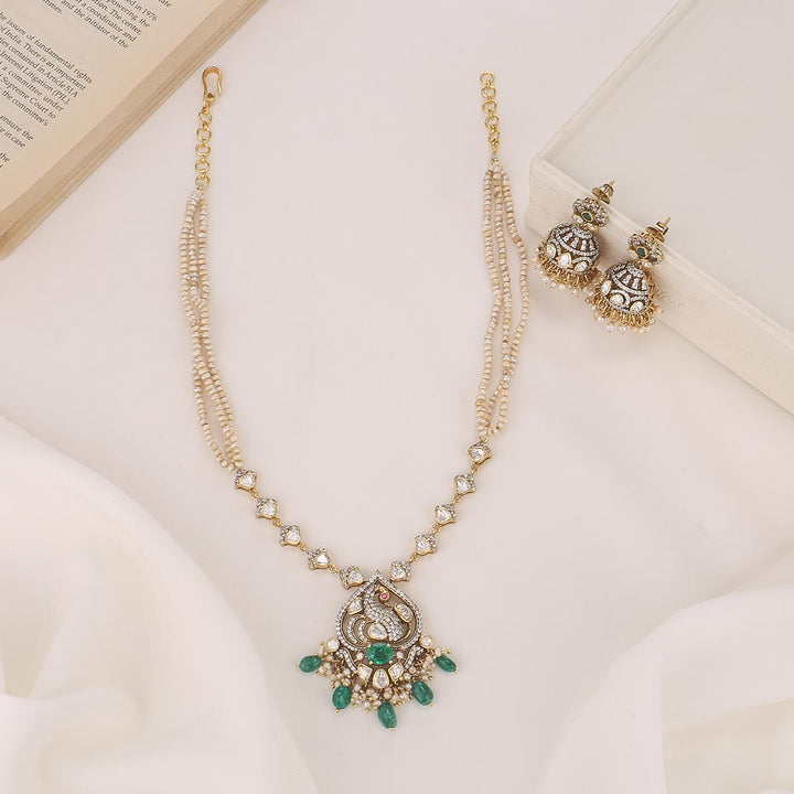 Jeshithasri Victorian Long Necklace set