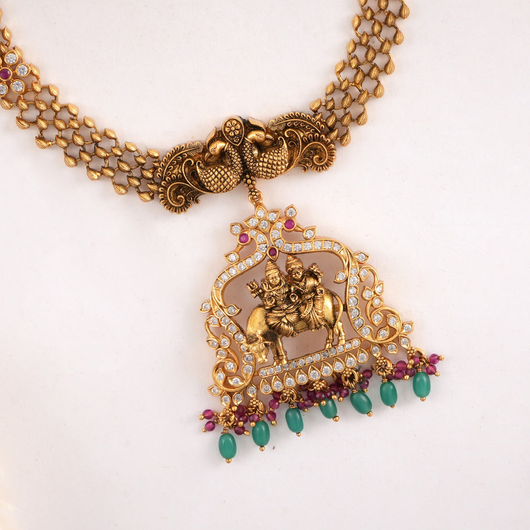 God Shiva Parvathi Nagas Short Necklace