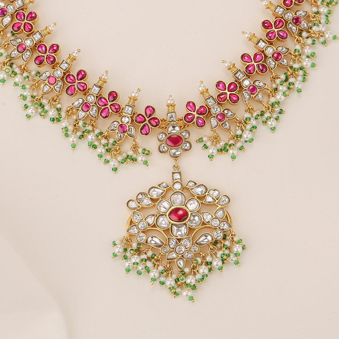 Diana Kundan Necklace Set - AMS-102-11041