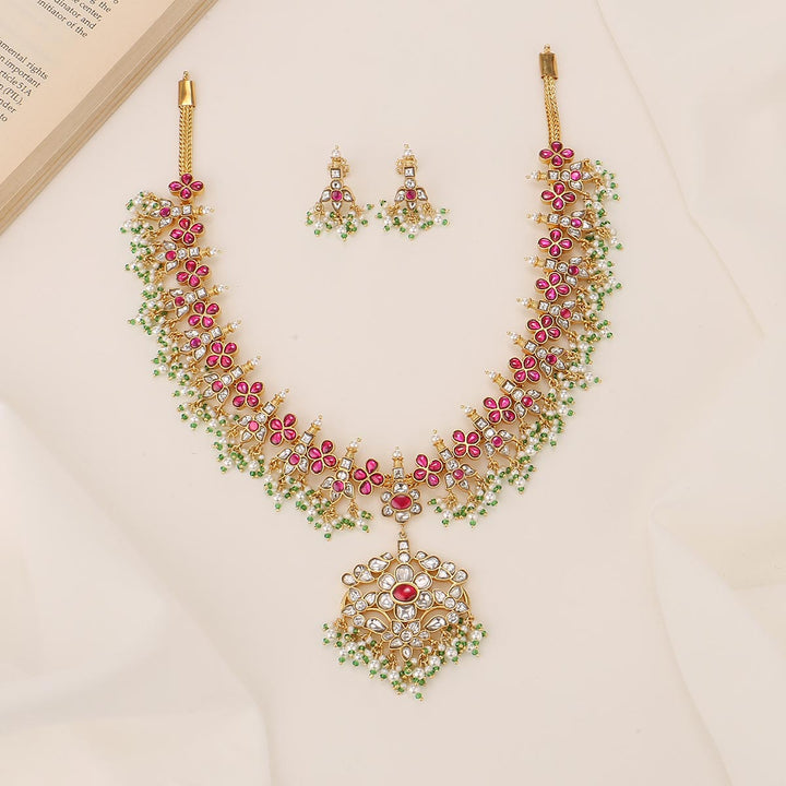 Diana Kundan Necklace Set - AMS-102-11041