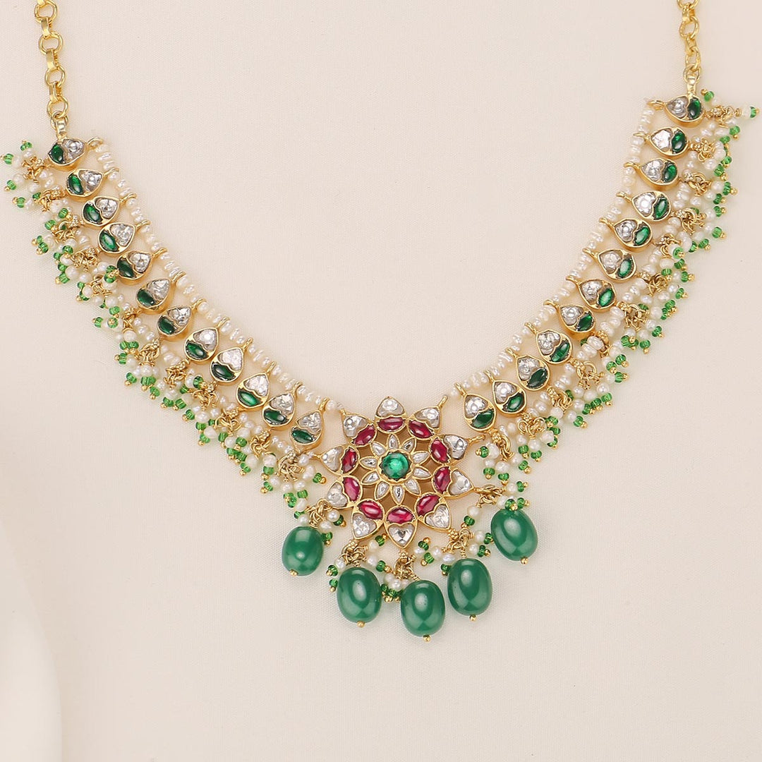 Shrika Kundan Short Necklace