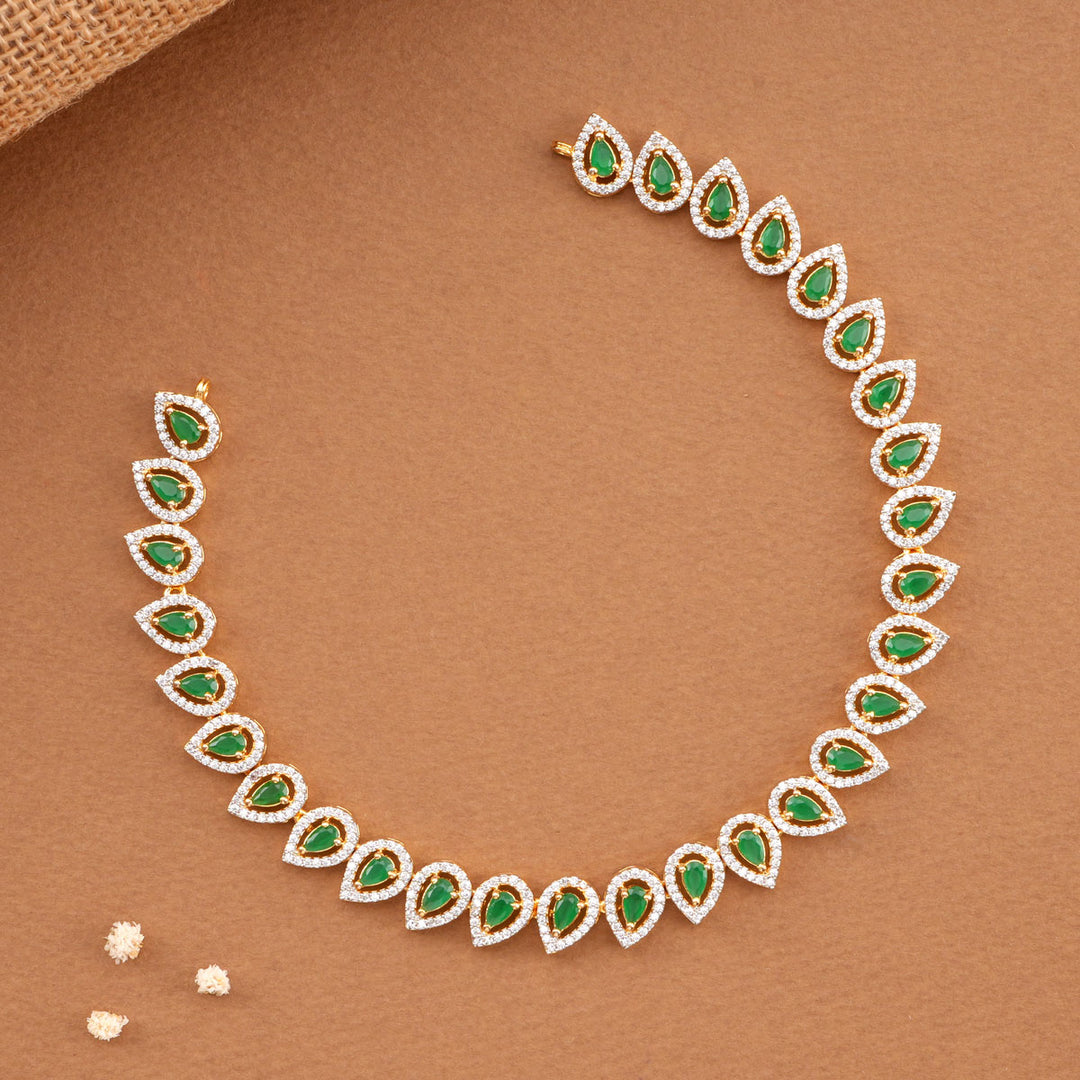 Cutest Leaf Designed Short Necklace Set